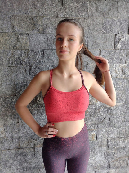 Top Academia Alcinha Fitness Com Cruzado nas Costas Cropped Zero Transparência Com Bojo Removível