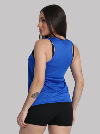 Regata Feminina Dry Fit Furadinha Roupa Academia Fitness Esportiva Treino
